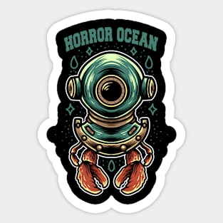 horror ocean Sticker